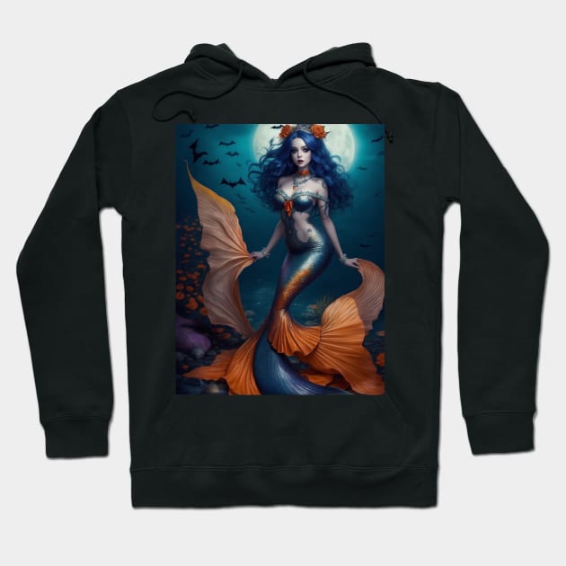 Orange Rose Mermaid Hoodie by MGRCLimon